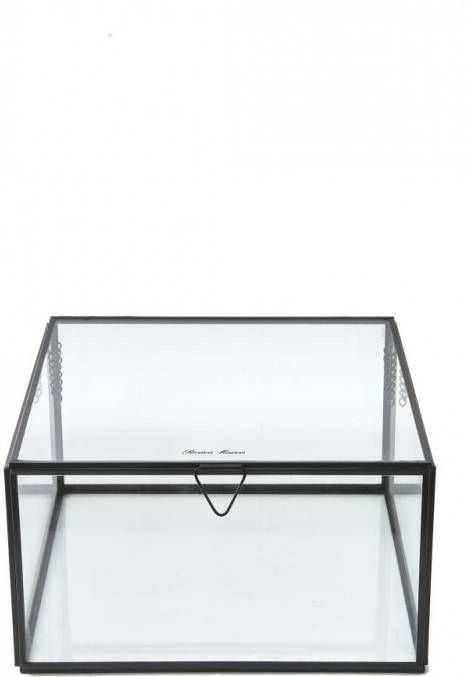 Rechtsaf Toevallig Kan niet lezen of schrijven Rivièra Maison French Opbergbox Glas/Staal 30 x 30 cm - Glazen.shop
