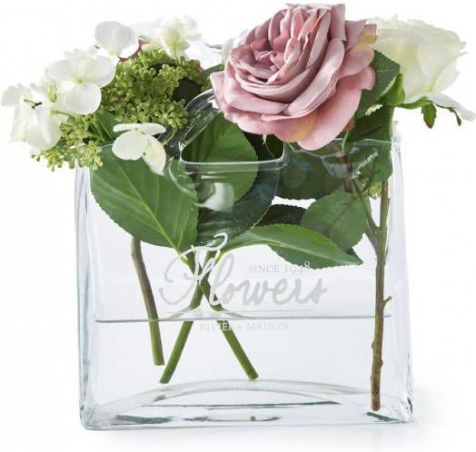 Klusjesman Hertellen In detail Rivièra Maison Flowers Bag vaas 25 cm - Glazen.shop